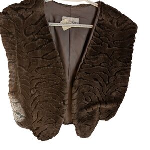 Brown Faux Fur Vest